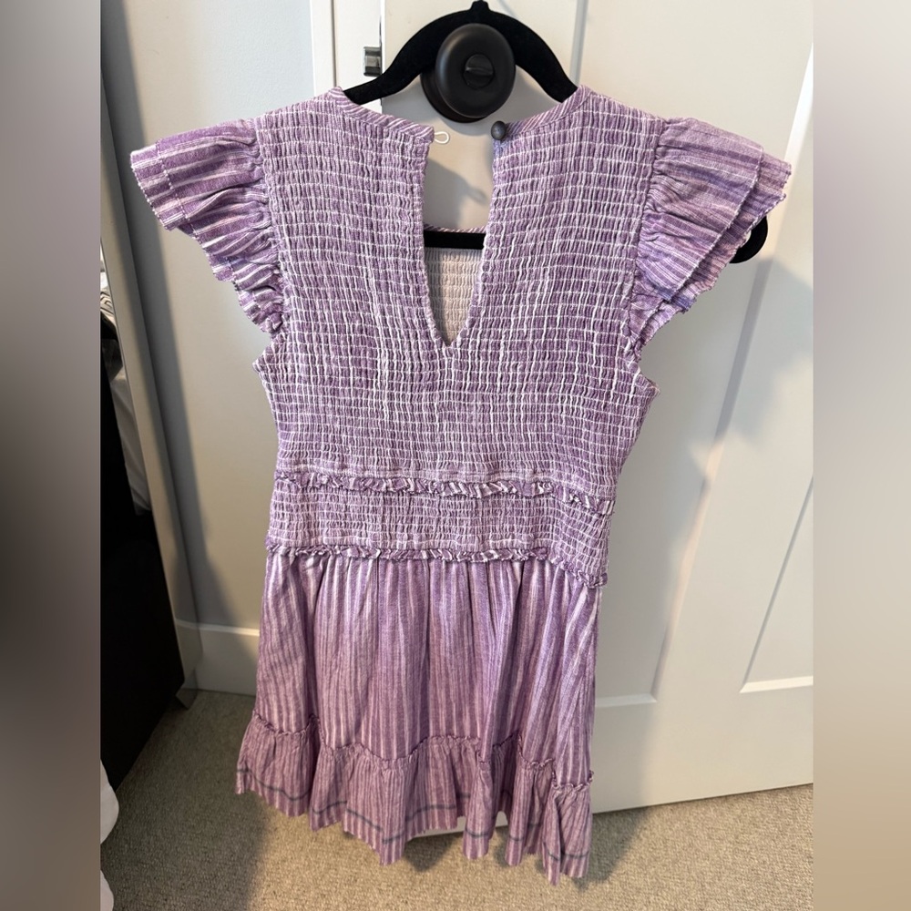 SAYLOR Purple Ruffled Mini Dress - Picture 2 of 3